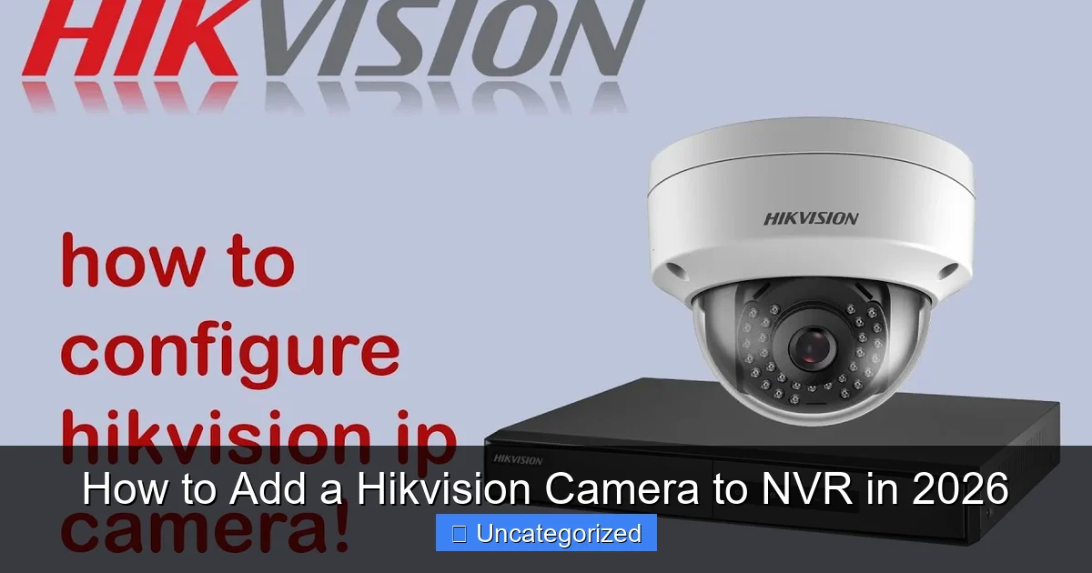 How to Add a Hikvision Camera to NVR in 2026