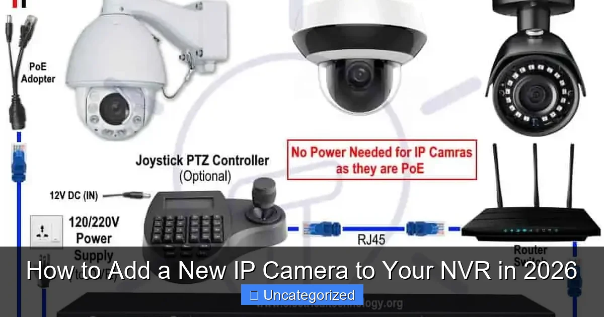 How to Add a New IP Camera to Your NVR in 2026