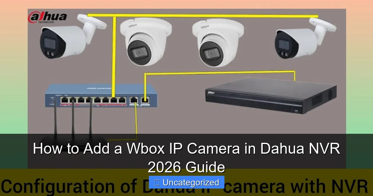 How to Add a Wbox IP Camera in Dahua NVR 2026 Guide
