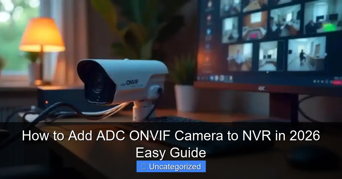 How to Add ADC ONVIF Camera to NVR in 2026 Easy Guide