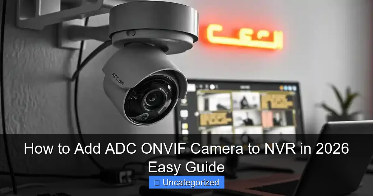 How to Add ADC ONVIF Camera to NVR in 2026 Easy Guide