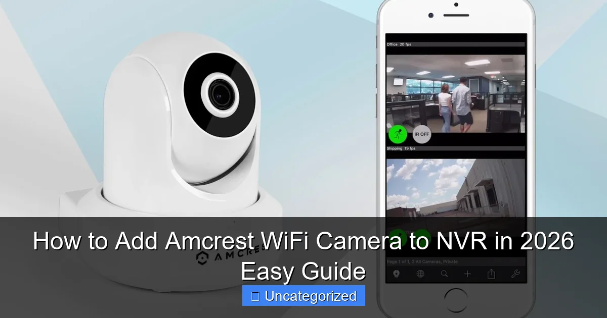 How to Add Amcrest WiFi Camera to NVR in 2026 Easy Guide