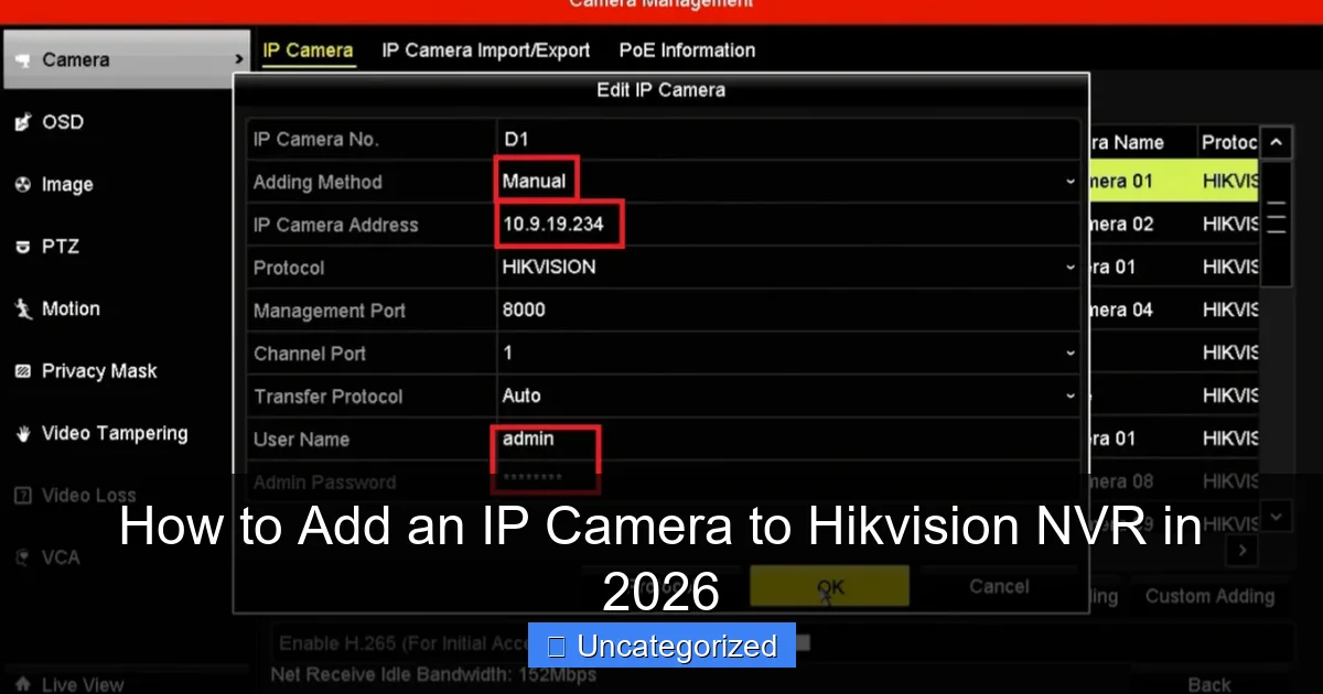 How to Add an IP Camera to Hikvision NVR in 2026