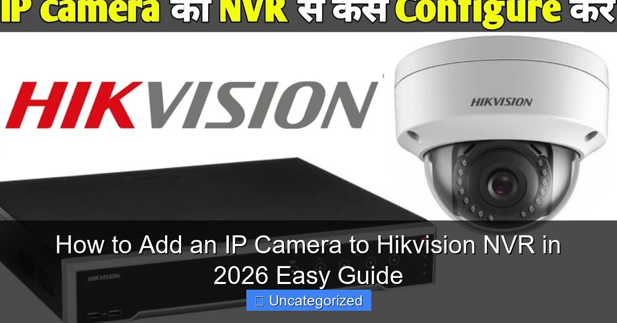 How to Add an IP Camera to Hikvision NVR in 2026 Easy Guide