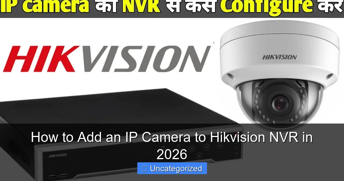 How to Add an IP Camera to Hikvision NVR in 2026