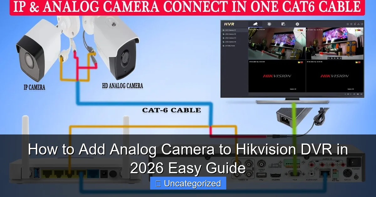How to Add Analog Camera to Hikvision DVR in 2026 Easy Guide