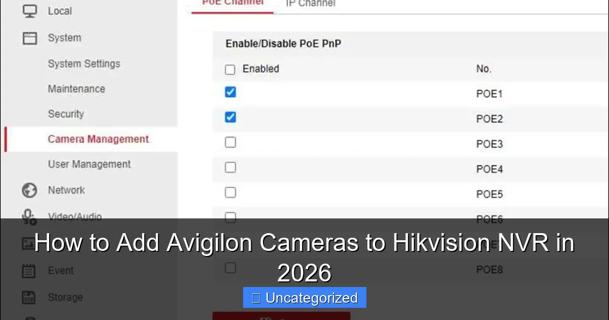 How to Add Avigilon Cameras to Hikvision NVR in 2026