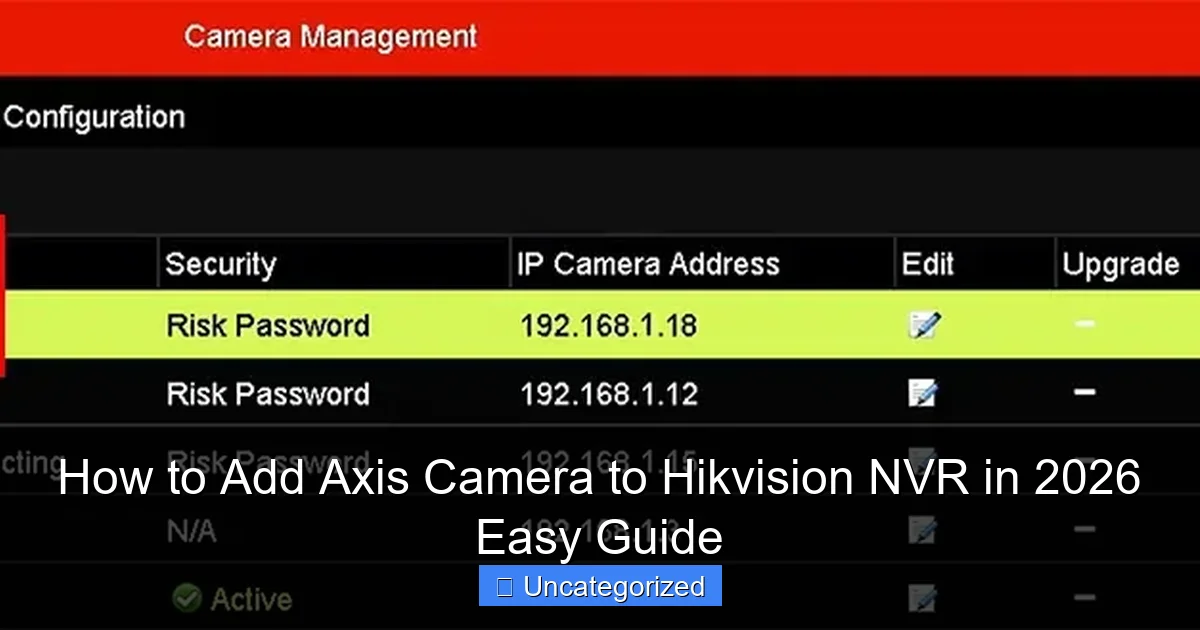 How to Add Axis Camera to Hikvision NVR in 2026 Easy Guide