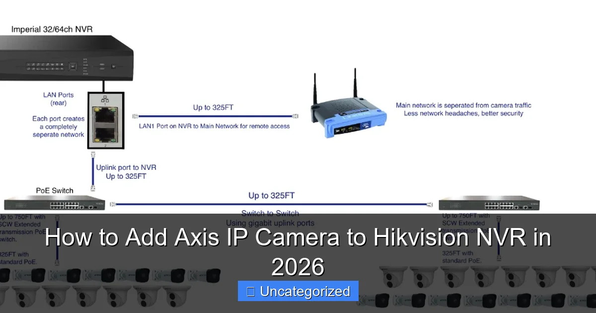 How to Add Axis IP Camera to Hikvision NVR in 2026
