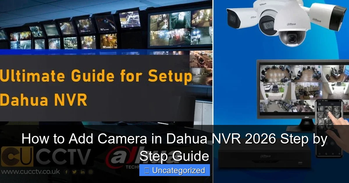 How to Add Camera in Dahua NVR 2026 Step by Step Guide