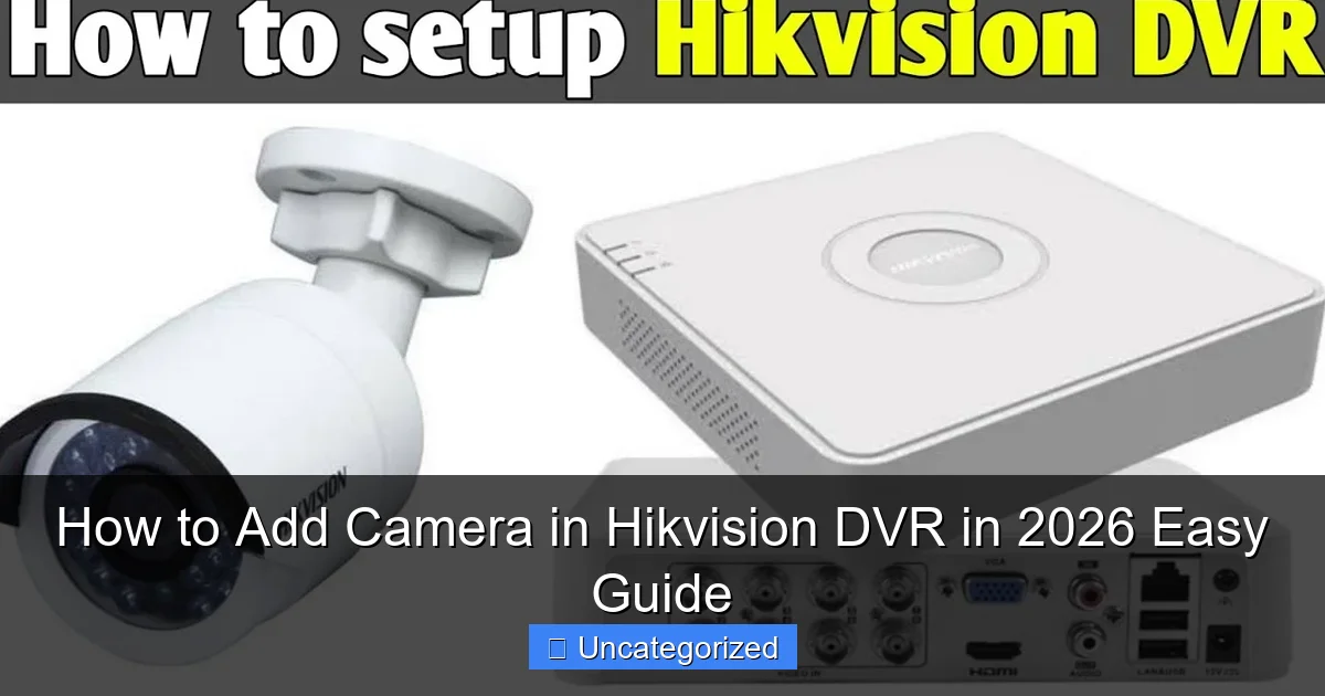 How to Add Camera in Hikvision DVR in 2026 Easy Guide