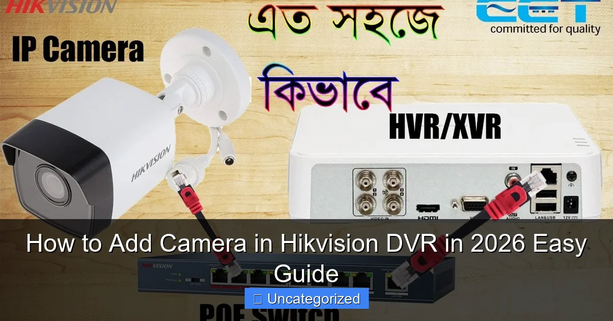 How to Add Camera in Hikvision DVR in 2026 Easy Guide