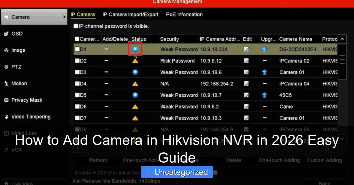How to Add Camera in Hikvision NVR in 2026 Easy Guide