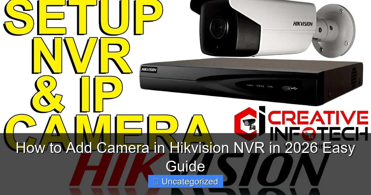 How to Add Camera in Hikvision NVR in 2026 Easy Guide