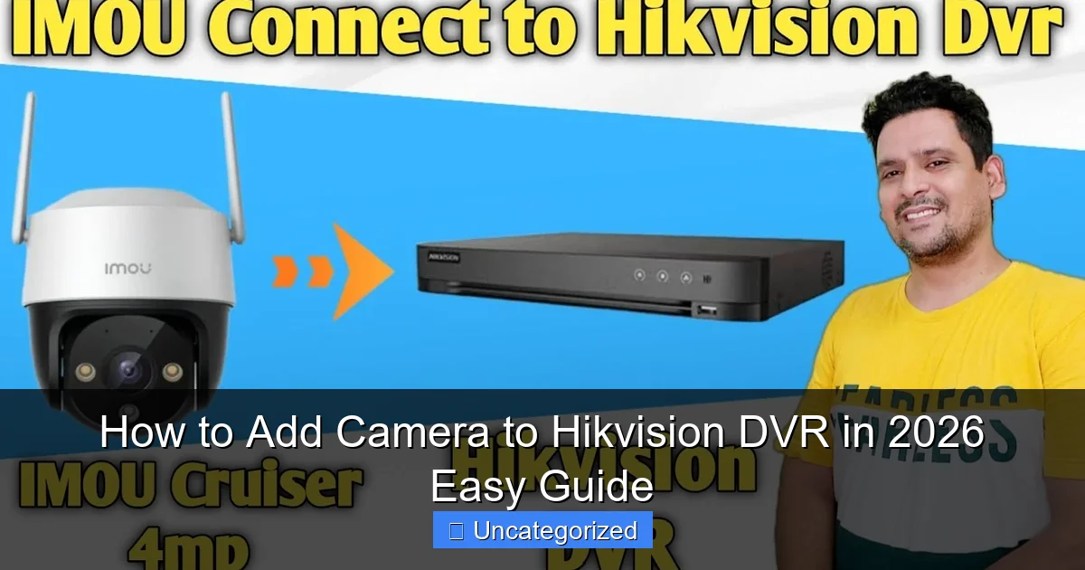 How to Add Camera to Hikvision DVR in 2026 Easy Guide