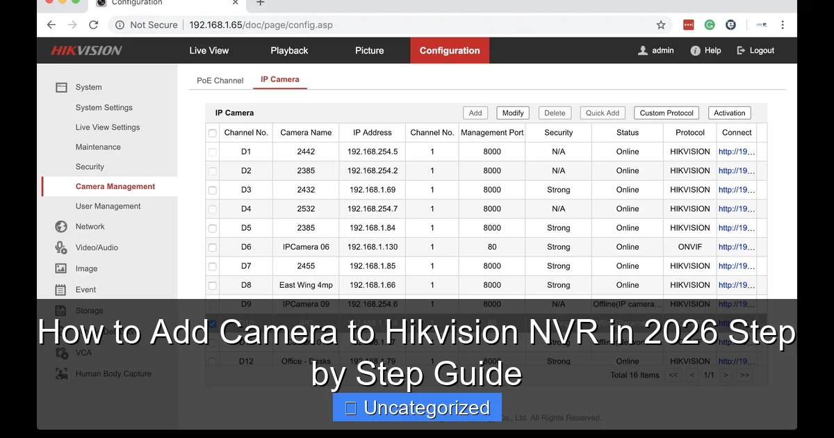 How to Add Camera to Hikvision NVR in 2026 Step by Step Guide