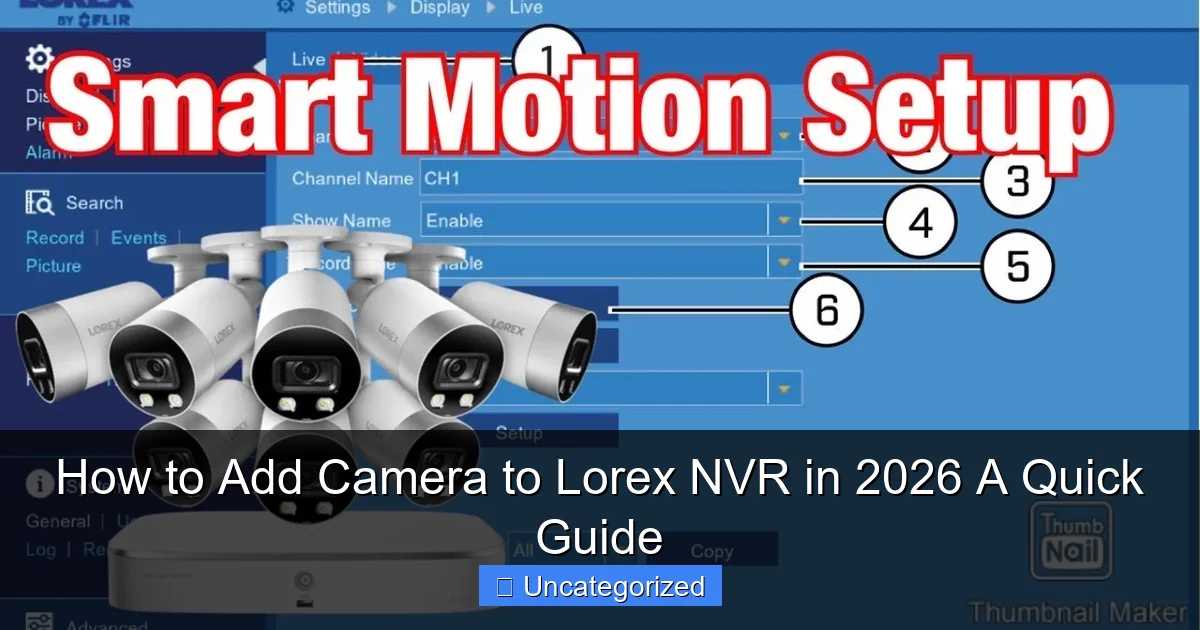 How to Add Camera to Lorex NVR in 2026 A Quick Guide