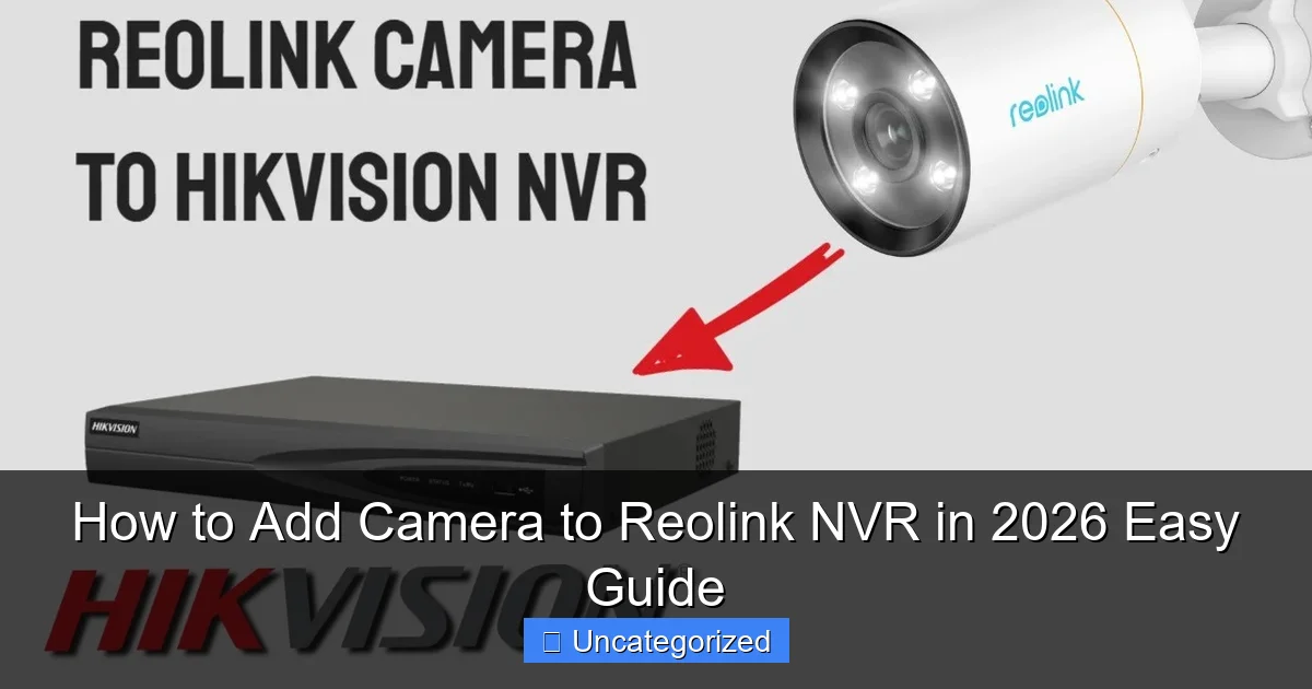 How to Add Camera to Reolink NVR in 2026 Easy Guide