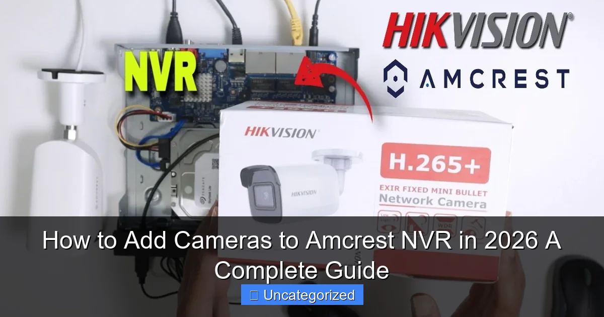 How to Add Cameras to Amcrest NVR in 2026 A Complete Guide