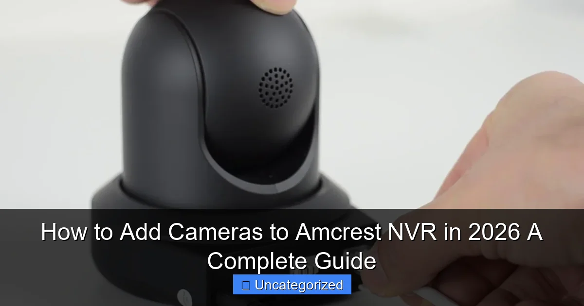 How to Add Cameras to Amcrest NVR in 2026 A Complete Guide