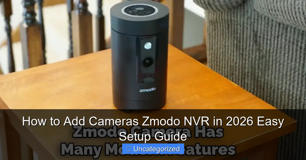 How to Add Cameras Zmodo NVR in 2026 Easy Setup Guide