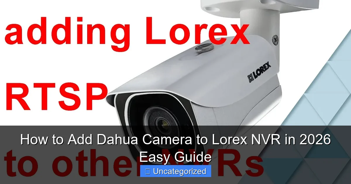 How to Add Dahua Camera to Lorex NVR in 2026 Easy Guide