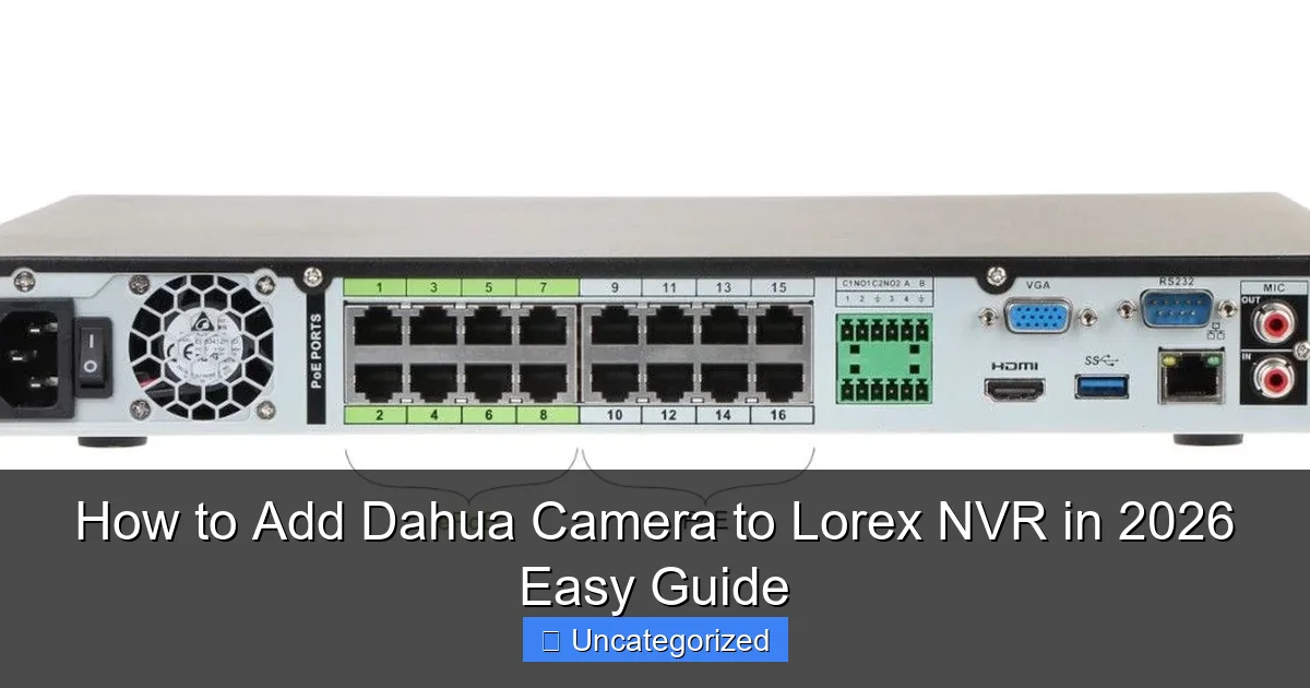 How to Add Dahua Camera to Lorex NVR in 2026 Easy Guide