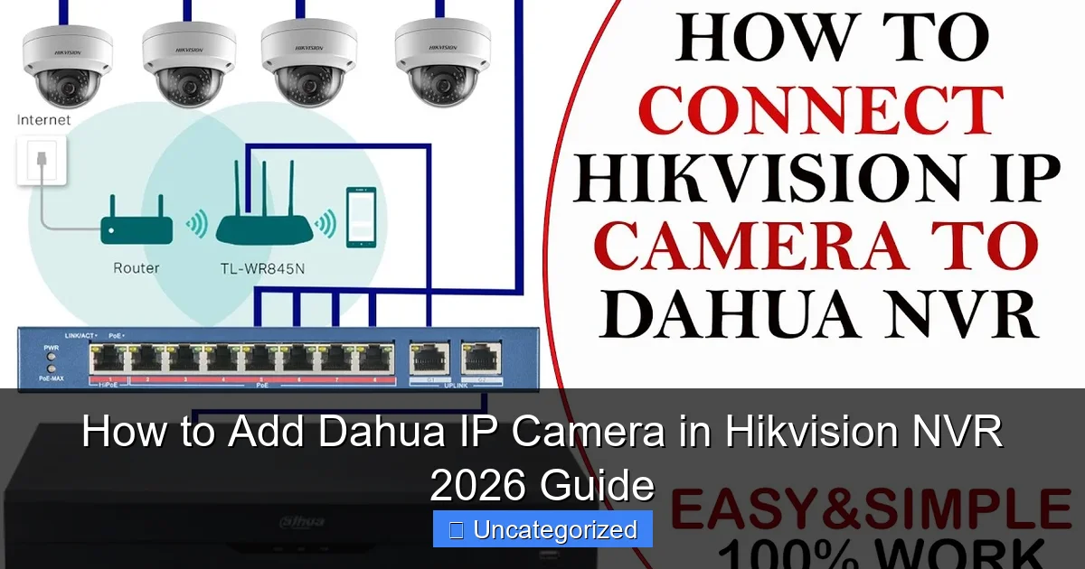 How to Add Dahua IP Camera in Hikvision NVR 2026 Guide