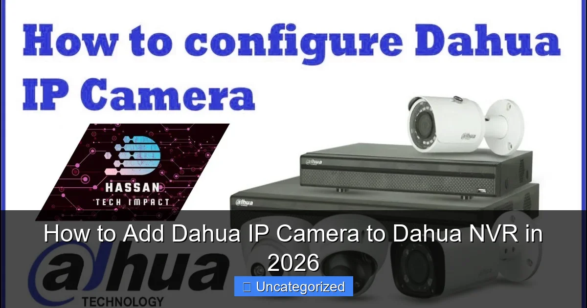 How to Add Dahua IP Camera to Dahua NVR in 2026