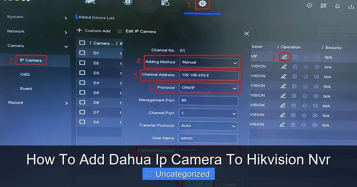 How To Add Dahua Ip Camera To Hikvision Nvr