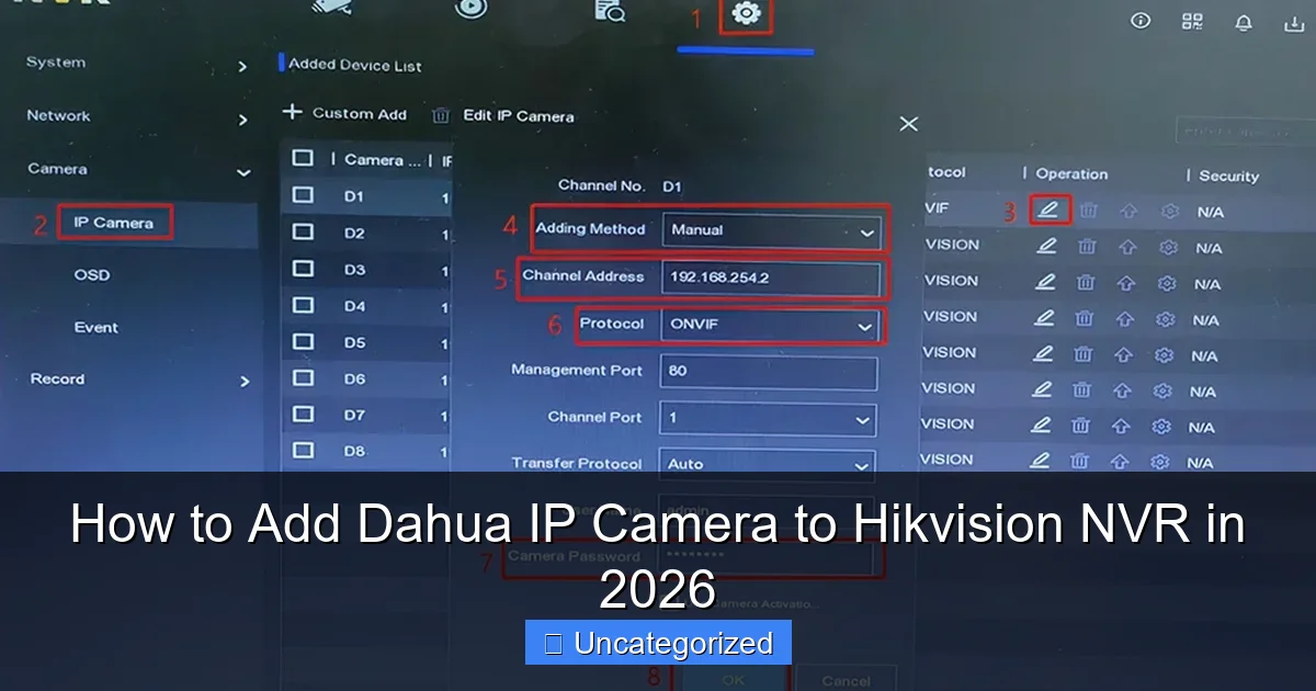 How to Add Dahua IP Camera to Hikvision NVR in 2026