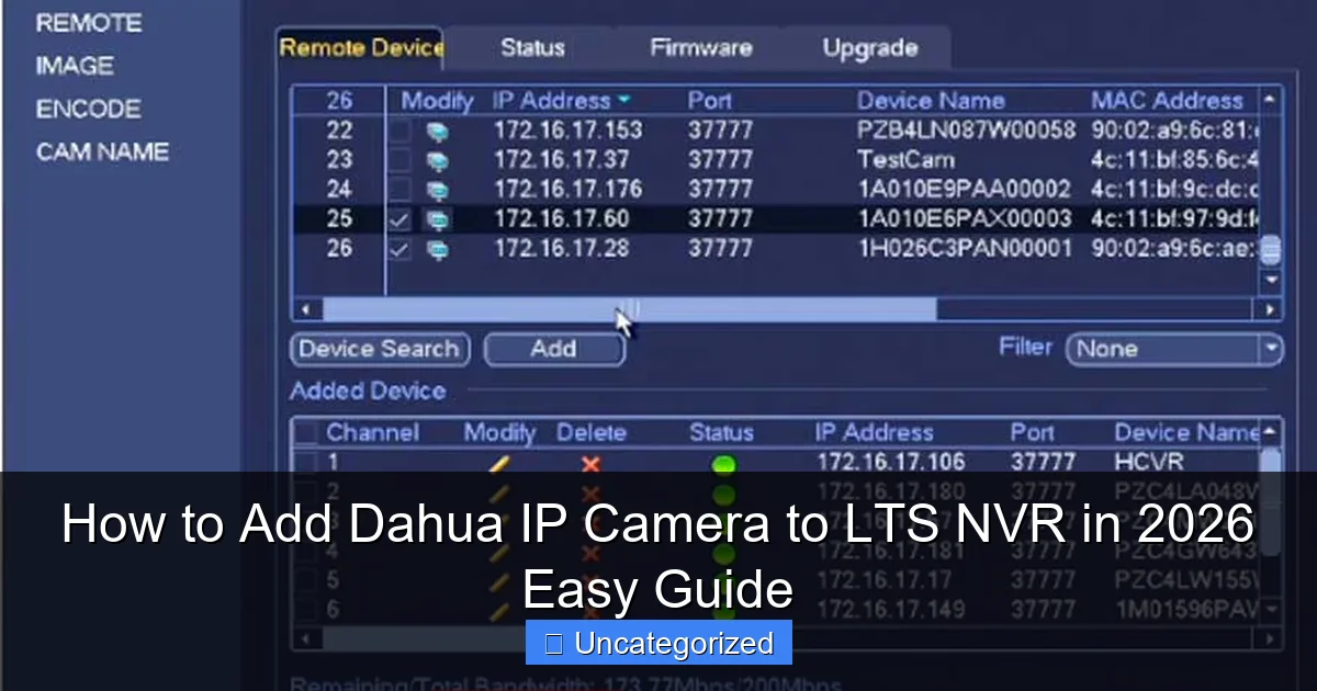 How to Add Dahua IP Camera to LTS NVR in 2026 Easy Guide