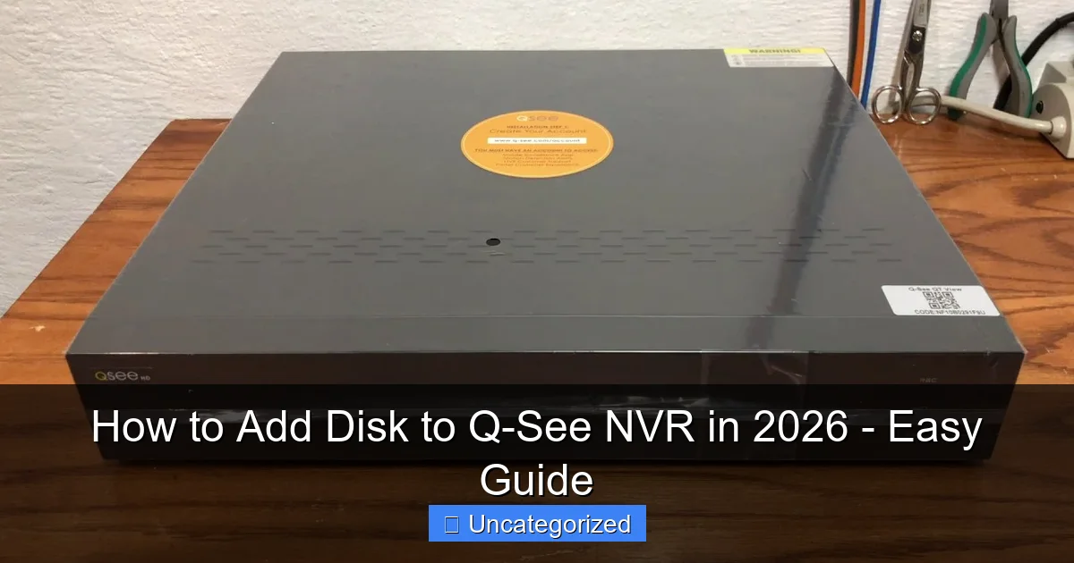 How to Add Disk to Q-See NVR in 2026 - Easy Guide
