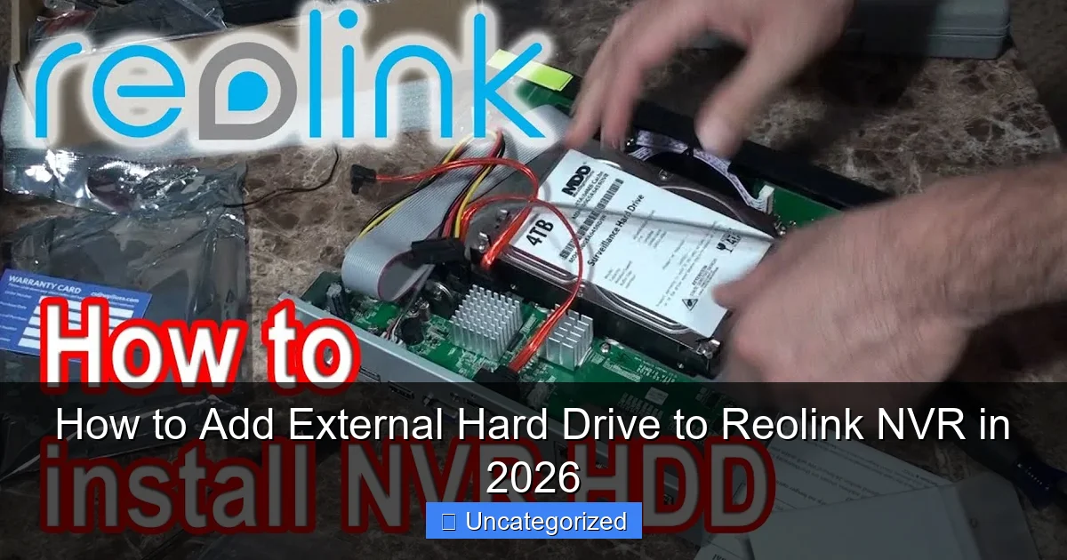 How to Add External Hard Drive to Reolink NVR in 2026