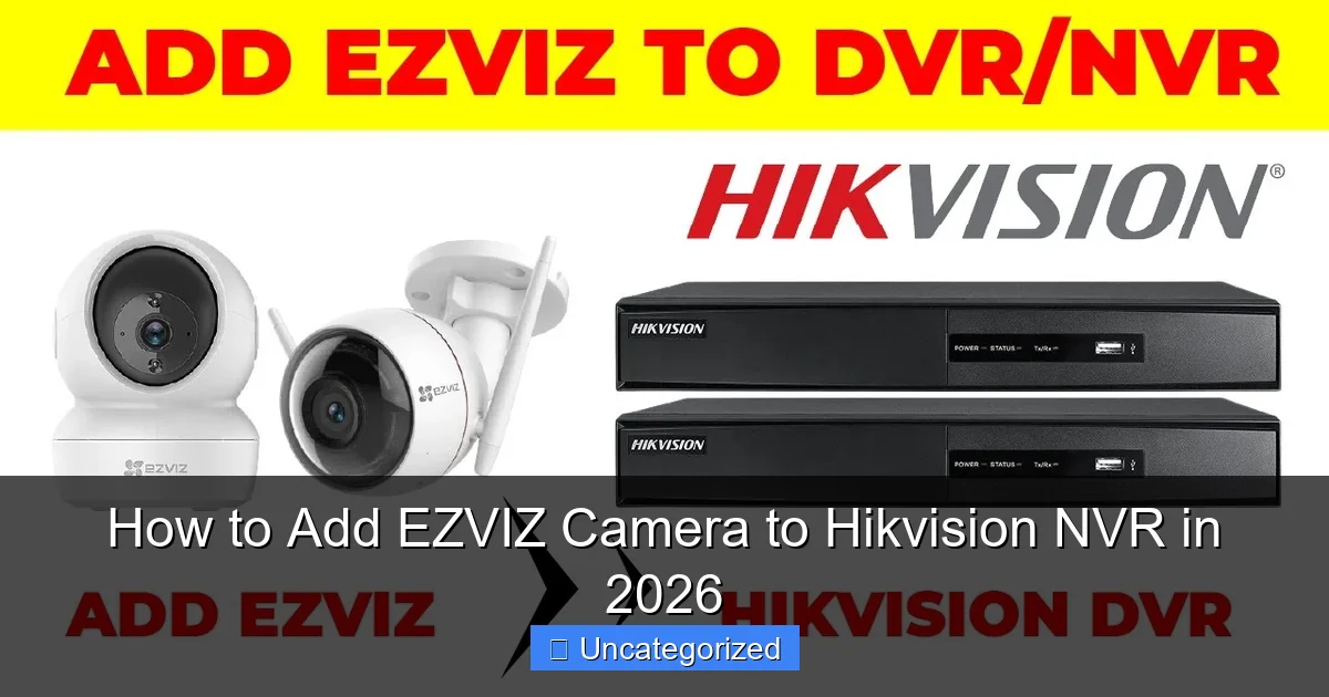 How to Add EZVIZ Camera to Hikvision NVR in 2026