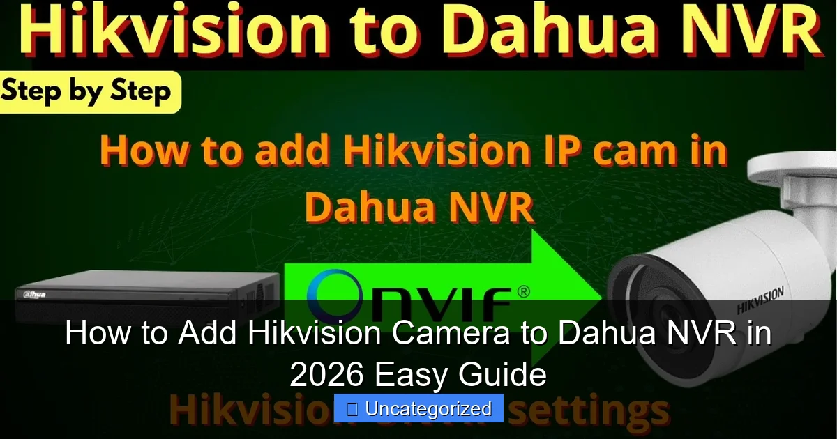 How to Add Hikvision Camera to Dahua NVR in 2026 Easy Guide