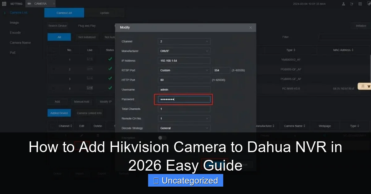 How to Add Hikvision Camera to Dahua NVR in 2026 Easy Guide