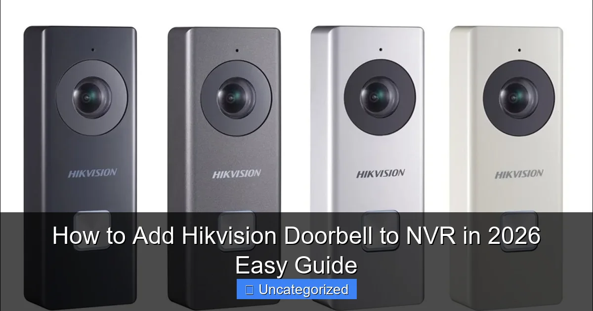 How to Add Hikvision Doorbell to NVR in 2026 Easy Guide
