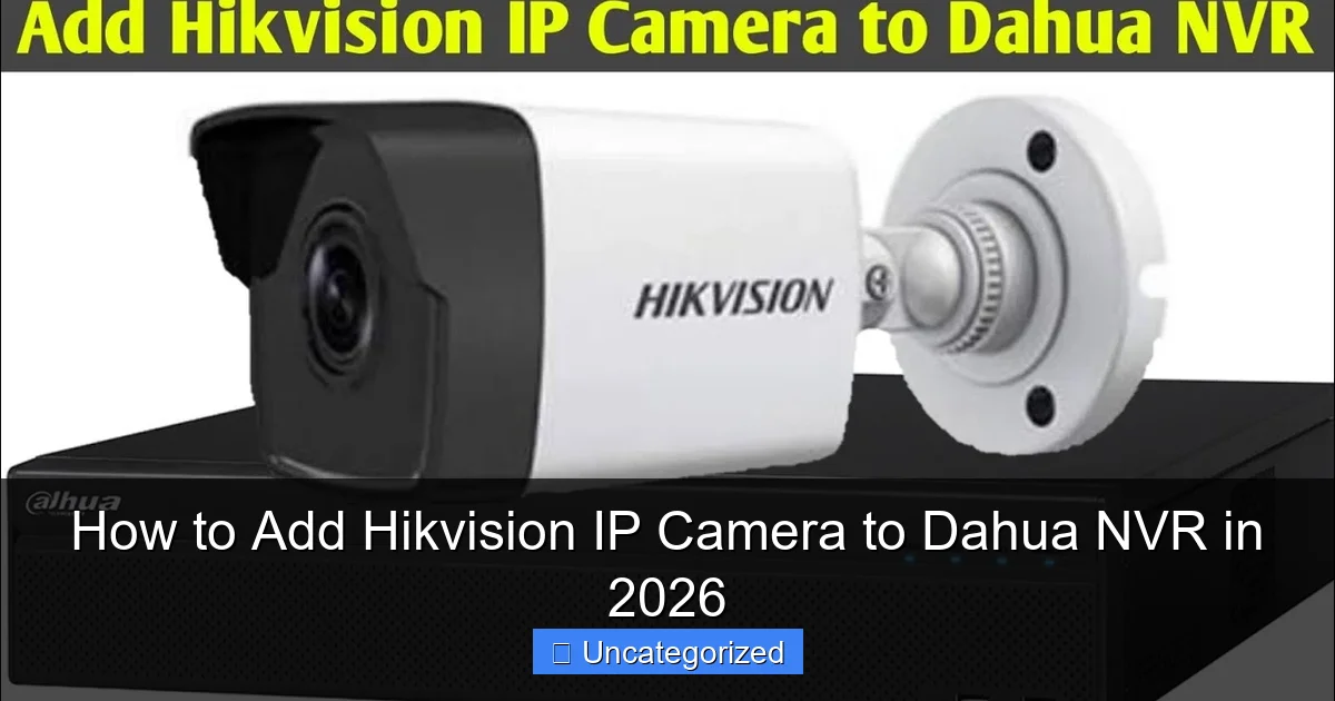 How to Add Hikvision IP Camera to Dahua NVR in 2026