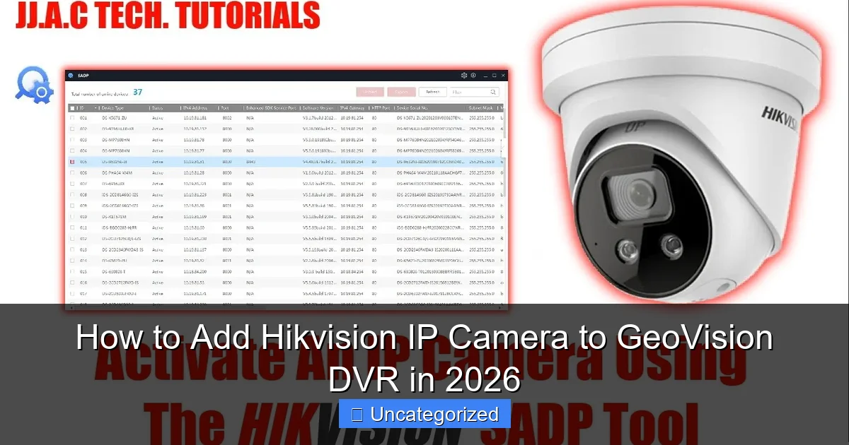 How to Add Hikvision IP Camera to GeoVision DVR in 2026