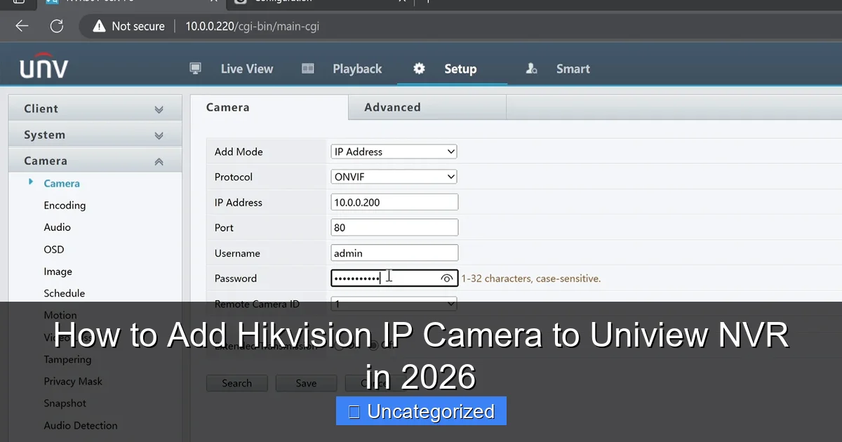 How to Add Hikvision IP Camera to Uniview NVR in 2026