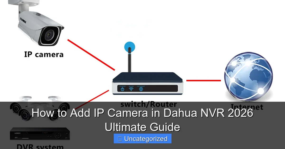 How to Add IP Camera in Dahua NVR 2026 Ultimate Guide