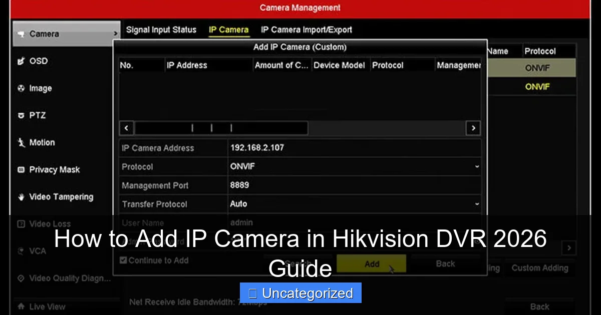 How to Add IP Camera in Hikvision DVR 2026 Guide