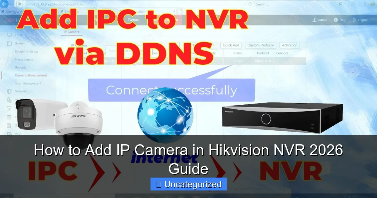 How to Add IP Camera in Hikvision NVR 2026 Guide
