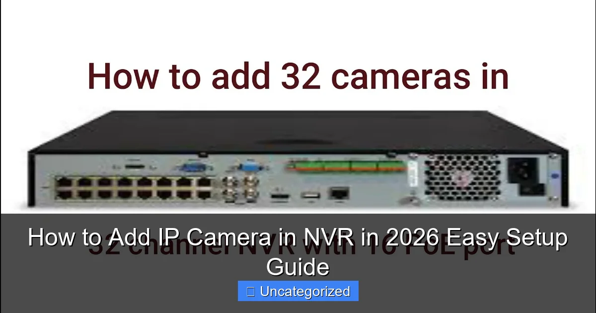How to Add IP Camera in NVR in 2026 Easy Setup Guide