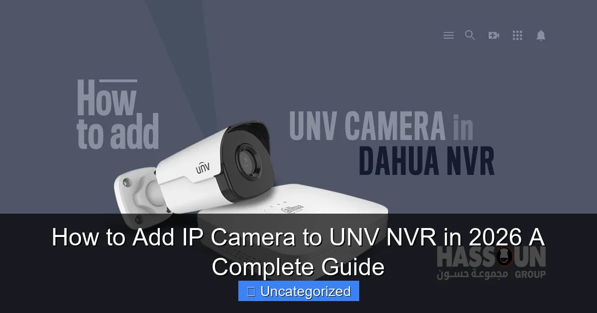 How to Add IP Camera to UNV NVR in 2026 A Complete Guide