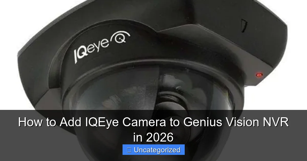 How to Add IQEye Camera to Genius Vision NVR in 2026