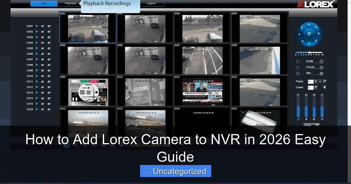 How to Add Lorex Camera to NVR in 2026 Easy Guide