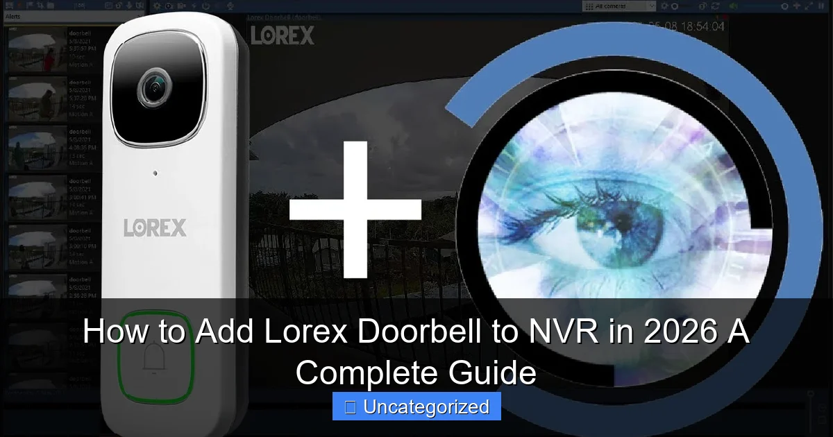 How to Add Lorex Doorbell to NVR in 2026 A Complete Guide