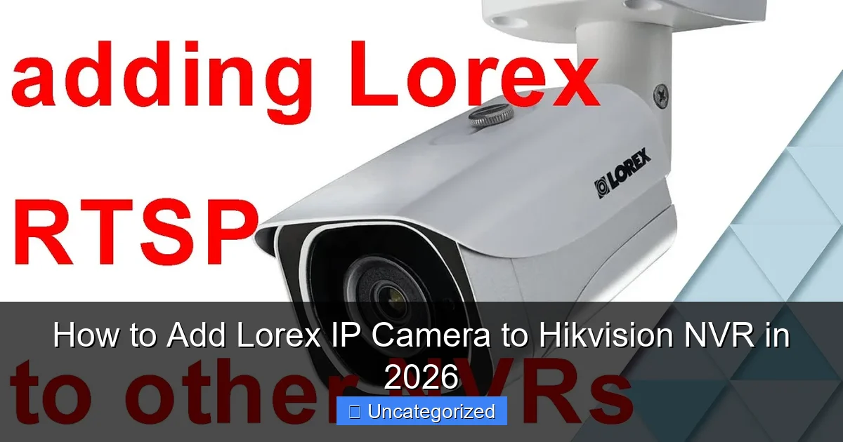 How to Add Lorex IP Camera to Hikvision NVR in 2026